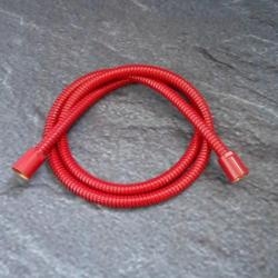 Brauseschlauch Rot 125 cm 031125 RO Metall Duschschlauch Konus 1/2 �berwurf