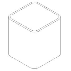 Dornbracht Becher Gross LULU 84425710-67 Porzellan-Orange Standmodell