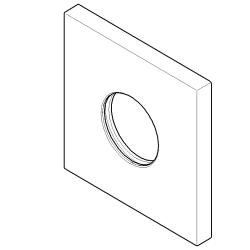 Dornbracht Rosette 78 x 8 mm 092778021-00 Chrom f�r Waschtisch Siphon