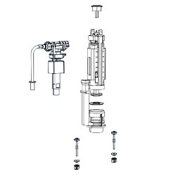 Duravit Innengarnitur 0074211000 komplett f�r Anschluss unten links