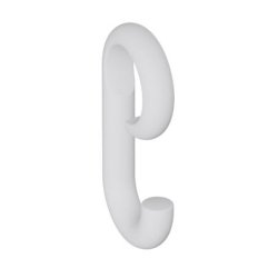 HEWI 477.30B010 98 Haken Matt Signalweiss f�r Stange 28 mm