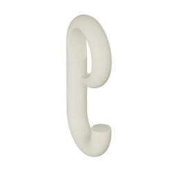 HEWI 477.30B020 99 Haken Matt Reinweiss f�r Stange 33 mm