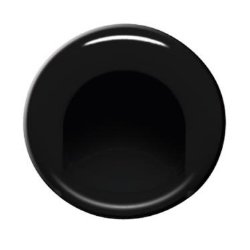 HEWI 535.75ML 90 Muschelgriff rund � 75 mm Tiefschwarz Einlass 70 mm