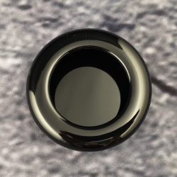 HEWI 538.75ML 90 Muschelgriff rund � 75 mm Tiefschwarz Einlass 70 mm