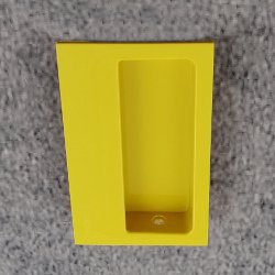 HEWI 539 18 Muschelgriff eckig 100/ 60 mm Senfgelb Einlass 90/ 42 mm