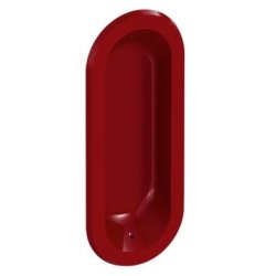 HEWI 542 33 Muschelgriff oval 95/ 38 mm Rubinrot Einlass 82/ 30 mm