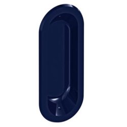 HEWI 542 50 Muschelgriff oval 95/ 38 mm Stahlblau Einlass 82/ 30 mm