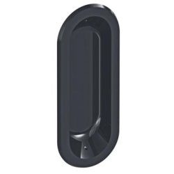 HEWI 542 92 Muschelgriff oval 95/ 38 mm Anthrazitgrau Einlass 82/ 30 mm
