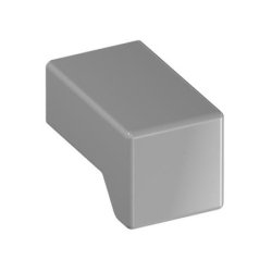 HEWI 547.15 95 M�belknopf eckig 15 x 15 mm Felsgrau L�nge 25 mm