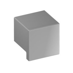 HEWI 547.32.4 95 M�belknopf eckig 32 x 32 mm Felsgrau L�nge 30 mm