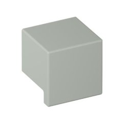 HEWI 547.32B4 95 M�belknopf eckig 32 x 32 mm Matt Felsgrau