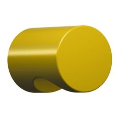 HEWI 557.20 18 M�belknopf rund � 20 mm Senfgelb L�nge 28 mm