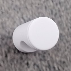 HEWI 557.23B 99 M�belknopf rund � 23 mm Matt Reinweiss L�nge 29 mm