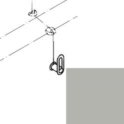 HEWI Drehgriff Felsgrau 25244 95 Ersatz Griff Grau mit Seil f�r Kippspiegel