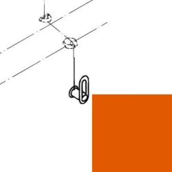 HEWI Drehgriff Orange 25244 24 Ersatz Griff Orange mit Seil f�r Kippspiegel