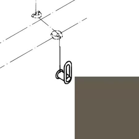 HEWI Drehgriff Umbra 25244 84 Ersatz Griff Braun mit Seil für Kippspiegel