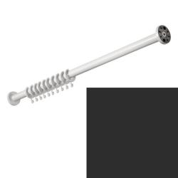 HEWI Duschvorhangstange 1000 mm Anthrazitgrau 801.34.400 92 mit Vorhangring grau