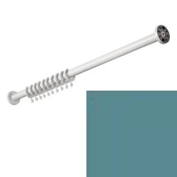 HEWI Duschvorhangstange 1000 mm Aquablau 801.34.400 55 mit Vorhangring blau