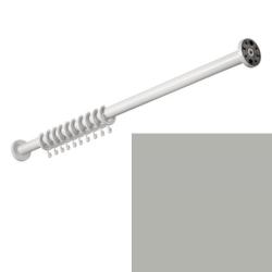 HEWI Duschvorhangstange 1000 mm Felsgrau 801.34.400 95 mit Vorhangring grau