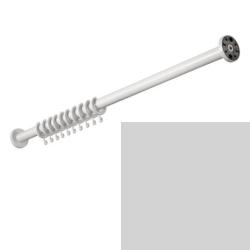 HEWI Duschvorhangstange 1000 mm Lichtgrau 801.34.400 97 mit Vorhangring grau