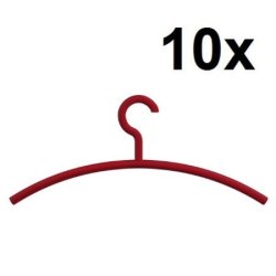 HEWI Edition Matt Kleiderb�gel 10er Set Rubinrot Matt 570.1B 33