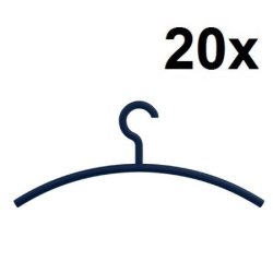 HEWI Edition Matt Kleiderb�gel 20er Set Stahlblau Matt 570.1B 50