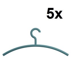HEWI Edition Matt Kleiderb�gel 5er Set Aquablau Matt 570.1B 55