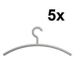 HEWI Edition Matt Kleiderb�gel 5er Set Felsgrau Matt 570.1B 95