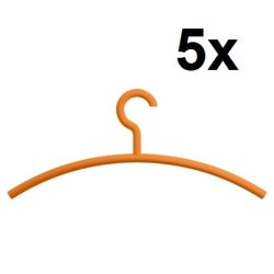 HEWI Edition Matt Kleiderb�gel 5er Set Orange Matt 570.1B 24