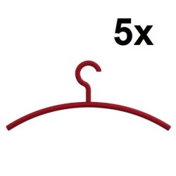 HEWI Edition Matt Kleiderb�gel 5er Set Rubinrot Matt 570.1B 33