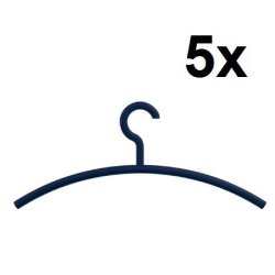 HEWI Edition Matt Kleiderb�gel 5er Set Stahlblau Matt 570.1B 50