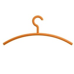 HEWI Edition Matt Kleiderb�gel Orange Matt Haken drehbar 570.3B 24