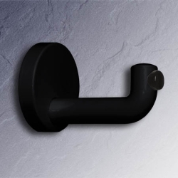 HEWI Einzelhaken mit T�rpuffer 105 mm Tiefschwarz 477.90.035 90