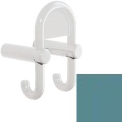 HEWI Haken Aquablau 801.90.031 55 Garderobendoppelhaken mit Symboltr�ger Blau