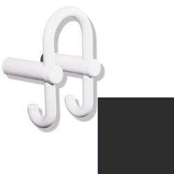 HEWI Haken 801.90.030 92 anthrazitgrau Garderobendoppelhaken Serie 801 Grau