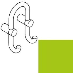 HEWI Garderobendoppelhaken Apfelgr�n 801.90.040 74