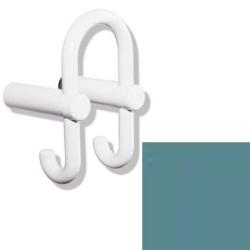 HEWI Haken 801.90.030 55 Aquablau Garderobendoppelhaken blau