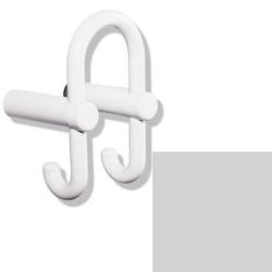 HEWI Haken 801.90.030 97 lichtgrau Garderobendoppelhaken grau