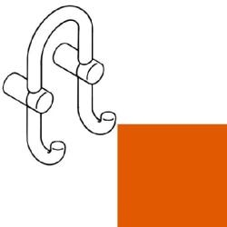 HEWI Garderobendoppelhaken Orange 801.90.040 24
