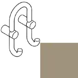 HEWI Garderobendoppelhaken Sand 801.90.040 86