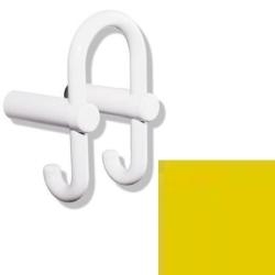 HEWI Haken Senfgelb 801.90.030 18 Garderobendoppelhaken Gelb nach hinten 