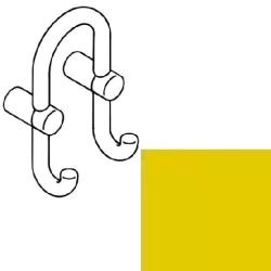HEWI Garderobendoppelhaken Senfgelb 801.90.040 18