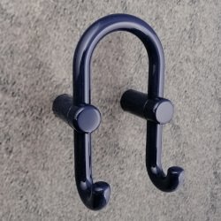 HEWI Garderobendoppelhaken Stahlblau 801.90.040 50