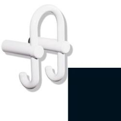 HEWI Haken 801.90.030 90 tiefschwarz Garderobendoppelhaken schwarz