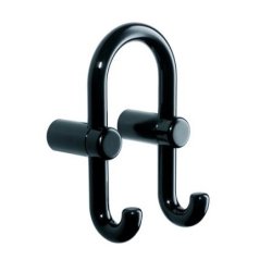 HEWI Garderobendoppelhaken Tiefschwarz 801.90.040 90