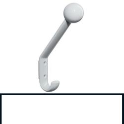 HEWI Garderobenhaken 174 mm mit Kugel 477.90.081 98 Signalweiss