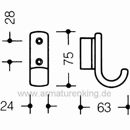HEWI Drievoudige draaihaak | polyamide zuiver wit 99 | 1 stuk | 477.90.050