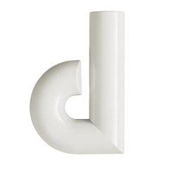 HEWI Hausnummer Buchstabe d Reinweiss 702.165.d 99 H�he 165 mm