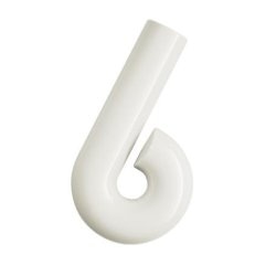 HEWI Hausnummer Ziffer 6 Reinweiss 702.165.6 99 H�he 165 mm