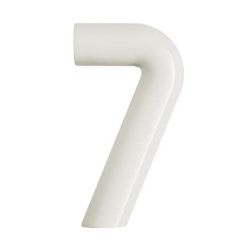 HEWI Hausnummer Ziffer 7 Reinweiss 702.165.7 99 H�he 165 mm